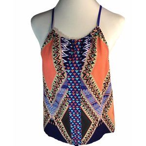 MINI Women's halter sleeveless blue indigo size M